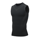 Herren Kompressionsweste | Dehnbares Nylon-Spandex-Material | Enganliegende Ärmellose Basisschicht für Training & Alltag | Schmid