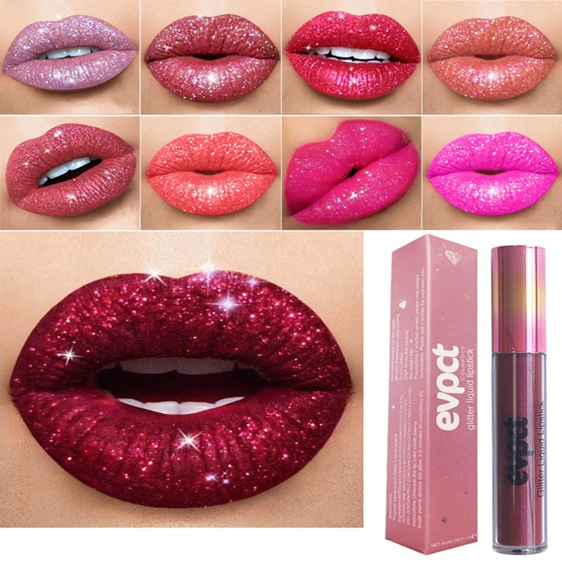 Diamantlippe | glitzernder, wasserdichter lippenstift für glamouröse anlässe