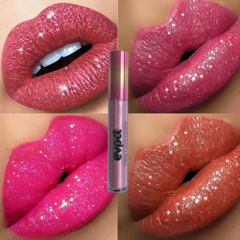 Diamantlippe | glitzernder, wasserdichter lippenstift für glamouröse anlässe