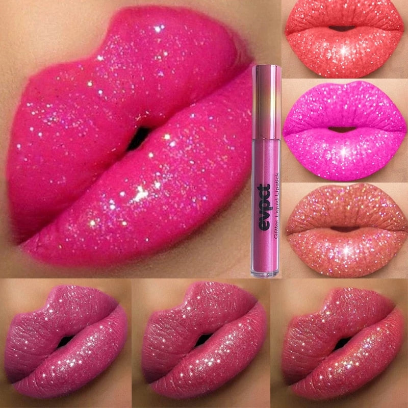 Diamantlippe | glitzernder, wasserdichter lippenstift für glamouröse anlässe