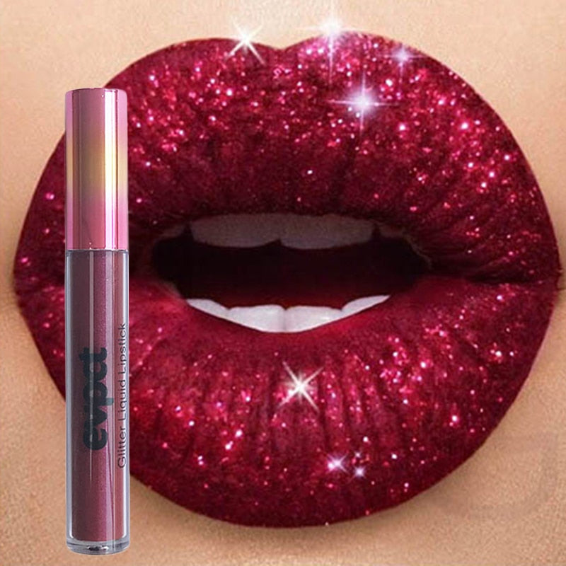 Diamantlippe | glitzernder, wasserdichter lippenstift für glamouröse anlässe