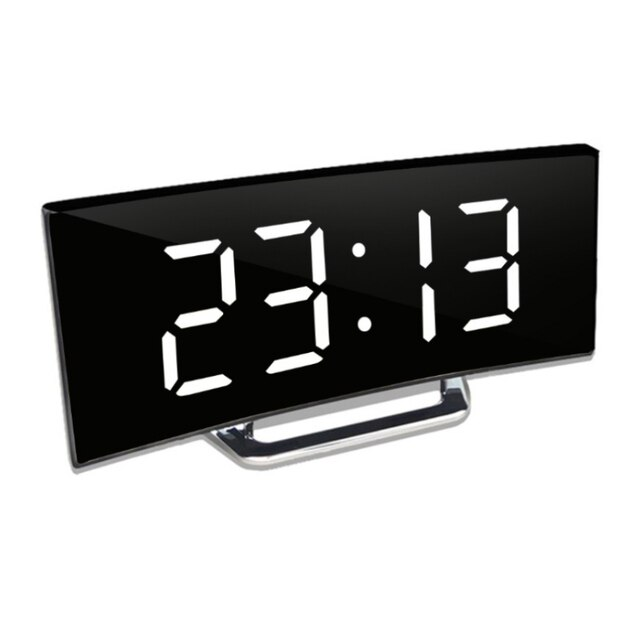 Digitaluhr | LED-Spiegelwecker mit automatischer Dimmung | Digitaler Tischwecker | Schmid