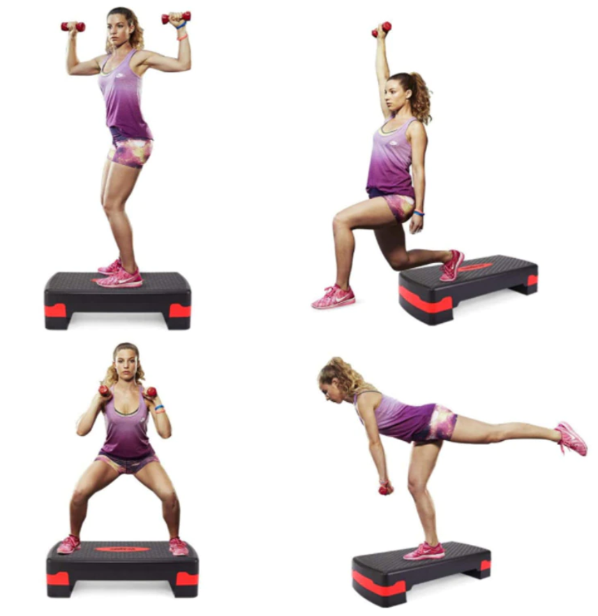 Einstellenfit step | verstellbarer fitness-stepper für effektives heimtraining