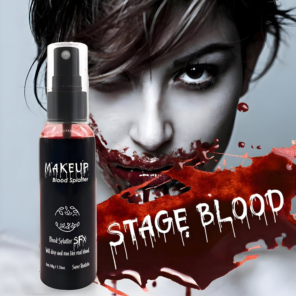 Halloween-Bluteffekt-Spray | Roter Glänzender Flüssigkeitseffekt | Waschbares Kostüm- & Requisitenspray für Halloween & Cosplay | Schmid