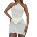 Damen Set aus Baumwollmischung | Haltertop und Rock Set | Alltag und Urlaub | Schmid