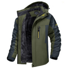 Herren Winterjacke | Gefütterte Outdoorjacke mit Kapuze | Jacke für kalte Wetterbedingungen | Schmid