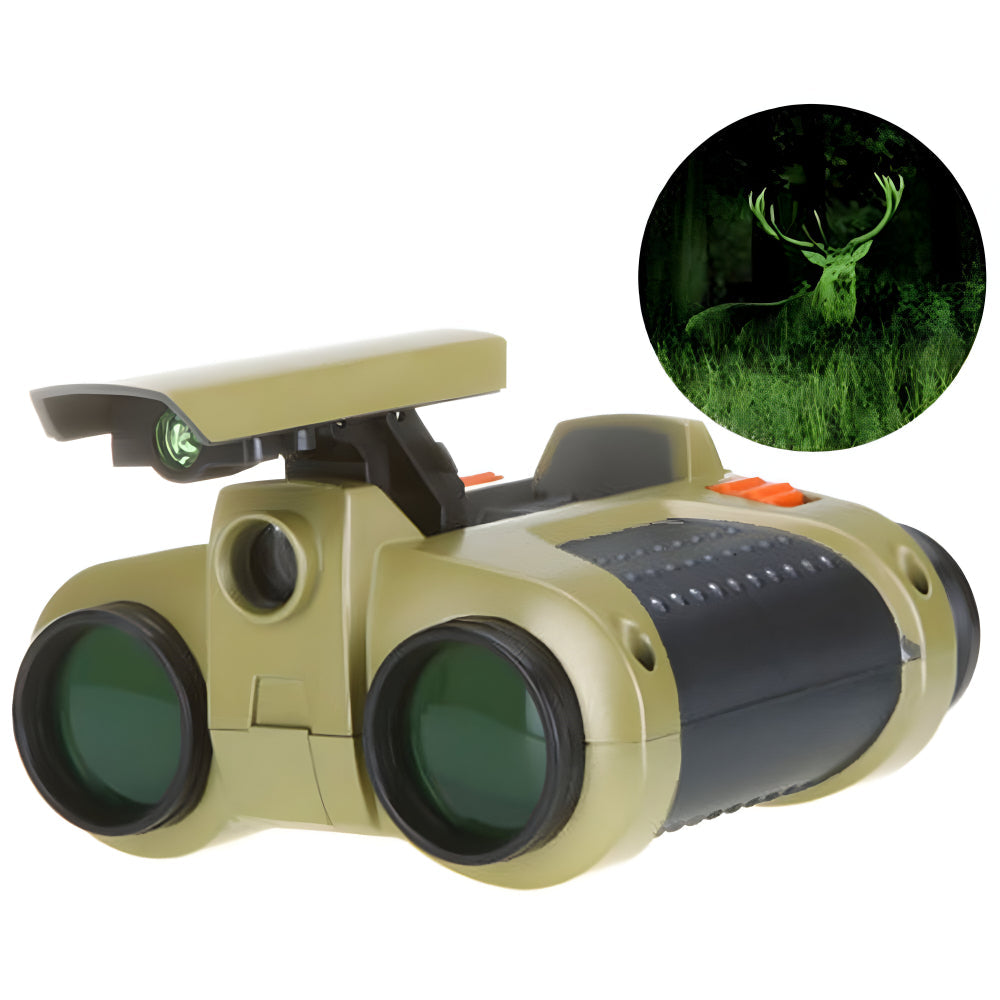 Kinderfernglas | 4x30 Fernglas mit Nachtsichtfunktion | Wasserfestes Outdoor-Fernglas | Schmid