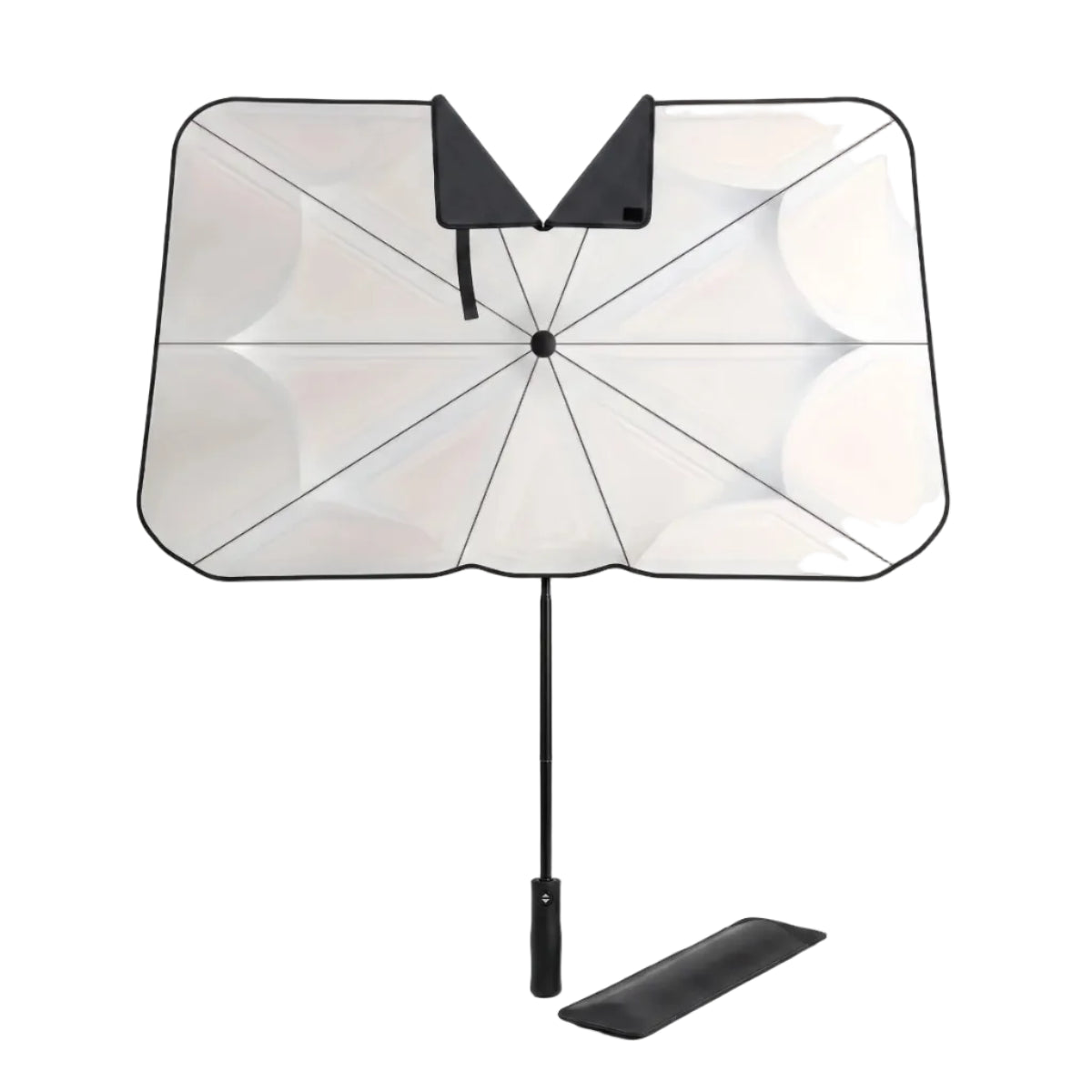Faltbare Sonnenblende für die Windschutzscheibe | Windschutzscheiben-Sonnenschutz im Regenschirm-Design | Reflektierende Auto-Sonnenblende | Schmid