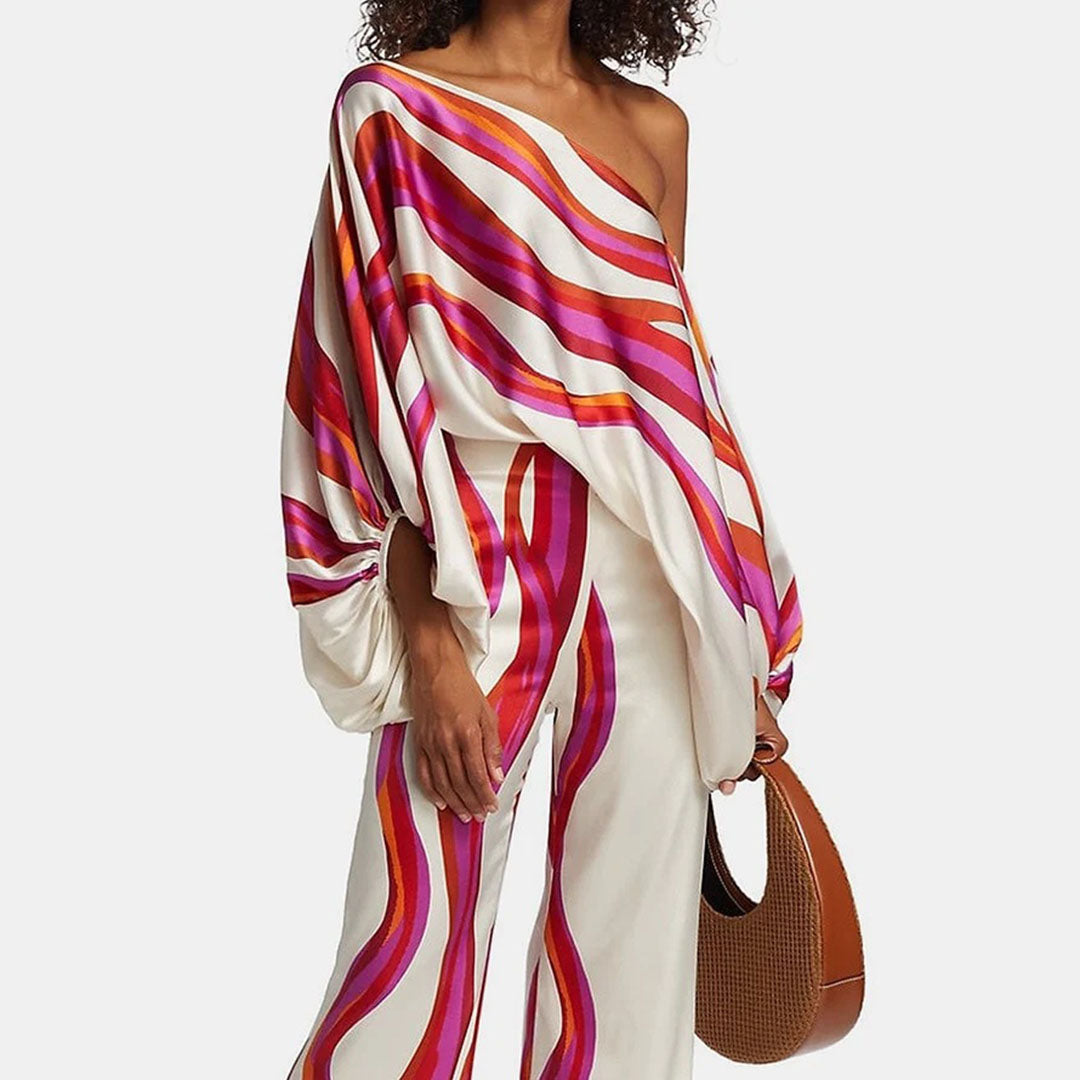 Valeria - Zweiteiliges Damen-Set – Lockere Passform Mit Print