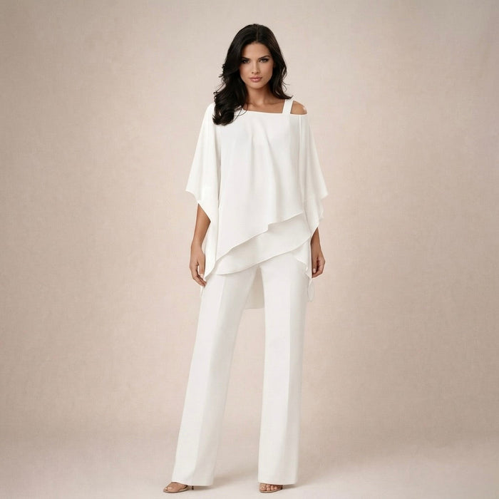 Clara Damen Zweiteiler mit Lagenbluse – Blusen-Set