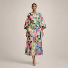 Ewa – Damen Midi Kleid mit Blumenmuster