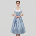 Damen Dirndl-Kleid aus Polyester | Tailliertes Oberteil & Ausgestellter Rock | Traditionell Inspiriertes Festkleid für Oktoberfest | Schmid