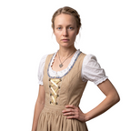 Damen Dirndl-Set aus Baumwollmix | Frontschnürung, Spitzenbluse & Blumenschürze | Trachten-Outfit für Oktoberfest & Feste | Schmid
