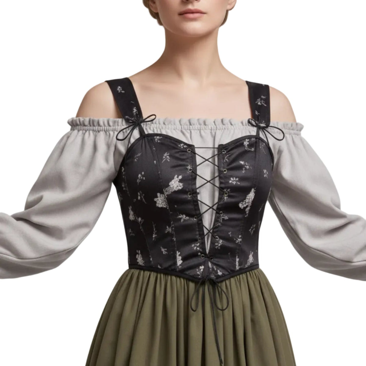 Damen Trachtenkleid aus Polyester | Reguläre Passform & Puffärmel | Traditionell inspiriertes Volkskleid für Oktoberfest & Feste | Schmid