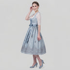 Damen Dirndl-Kleid aus Polyester | Tailliertes Oberteil & Ausgestellter Rock | Traditionell Inspiriertes Festkleid für Oktoberfest | Schmid