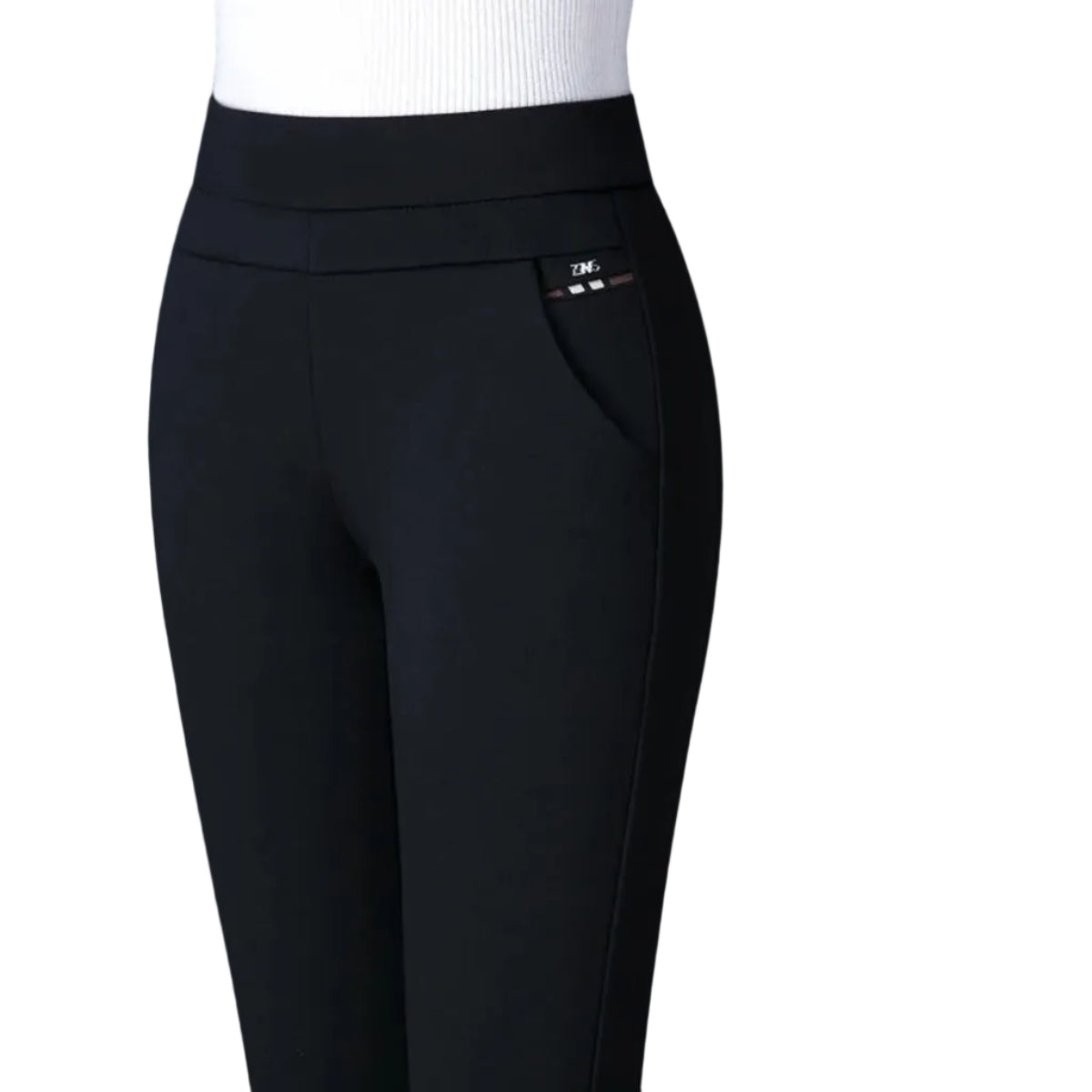 Damenhose | Stretch-Hose mit Hohem Bund | Gerade Geschnittene Alltagshose | Schmid
