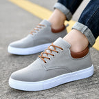Herren Canvas-Sneaker – Schnürschuhe mit Gummisohle