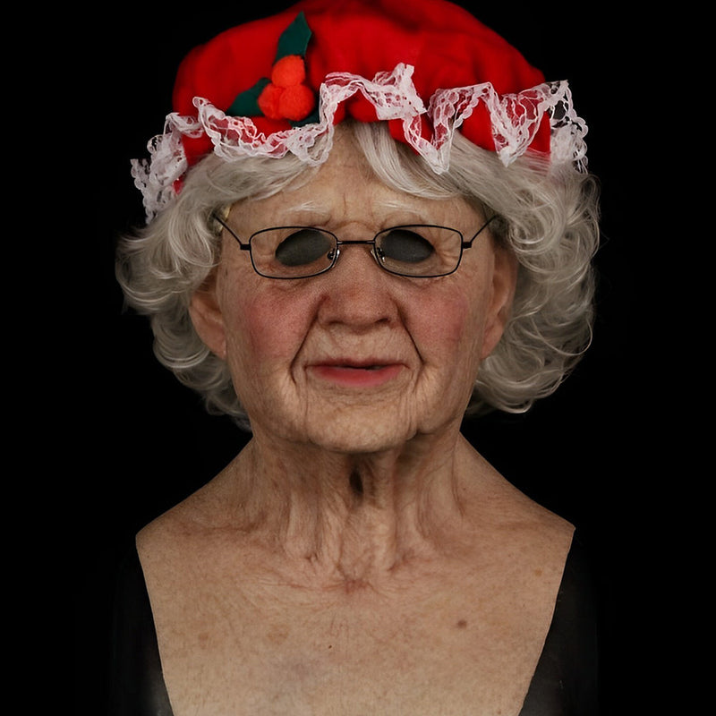 Alte Charaktermaske aus Latex | Vollgesichtsmaske mit beweglichem Mund | Erwachsenen Kostümmaske für Halloween, Cosplay & Theater | Schmid