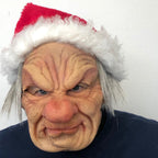 Alte Charaktermaske aus Latex | Vollgesichtsmaske mit beweglichem Mund | Erwachsenen Kostümmaske für Halloween, Cosplay & Theater | Schmid