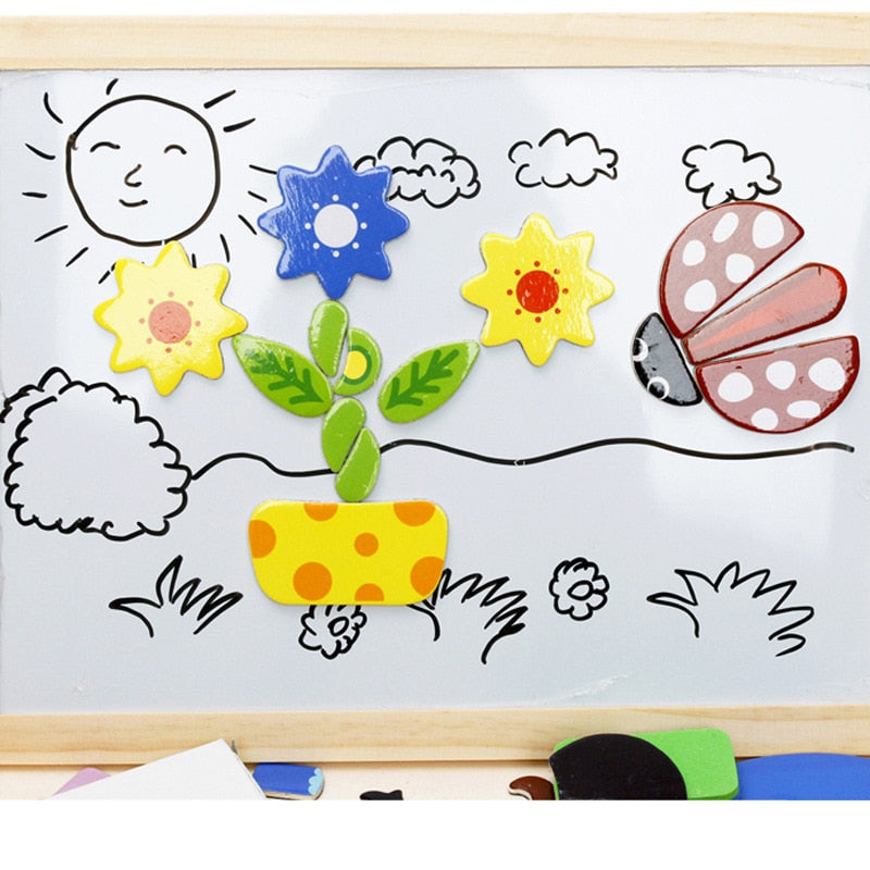 Artmagnet board | magnetische & klassische tafel aus holz für kinder – kreativität und lernspaß überall