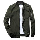 Herren Bomberjacke | Gerippte Abschlüsse & Frontreißverschluss | Körpernahe Jacke mit Reißverschluss-Ärmeltasche für Alltag | Schmid