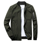 Herren Bomberjacke | Gerippte Abschlüsse & Frontreißverschluss | Körpernahe Jacke mit Reißverschluss-Ärmeltasche für Alltag | Schmid