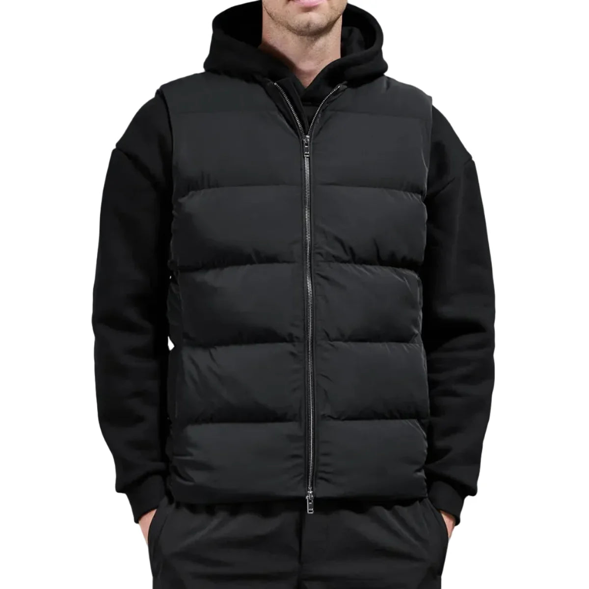 Herren Wattierte Winterweste aus Polyester | Ärmellose Passform & Frontreißverschluss | Lagenweste für Alltag im Herbst & Winter | Schmid