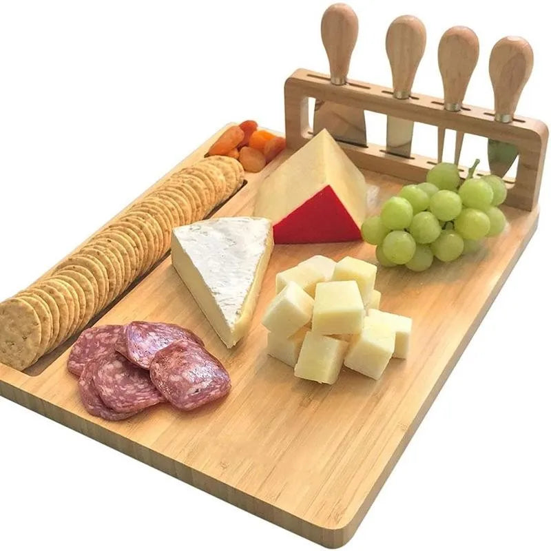 Cheeselux | Premium-Bambus-Käsebrett-Set