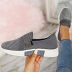 Damen Plateau Sneaker Slip-On mit Plateausohle – Freizeitschuhe