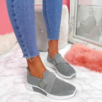 Damen Plateau Sneaker Slip-On mit Plateausohle – Freizeitschuhe