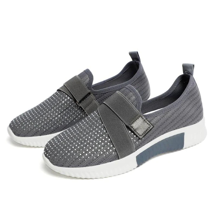 Damen Plateau Sneaker Slip-On mit Plateausohle – Freizeitschuhe