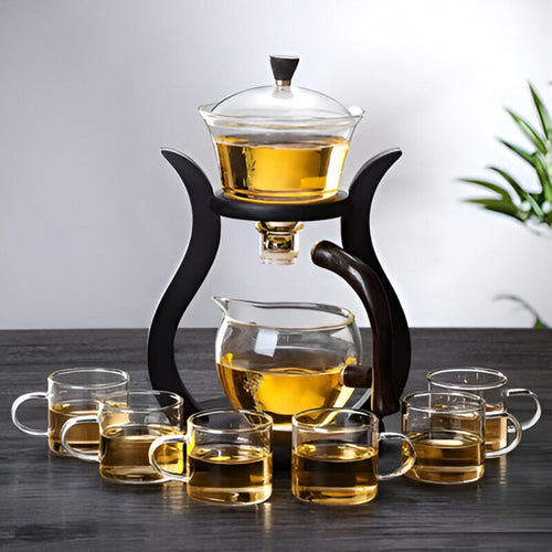 Artisan Teekanne Set – Glas-Teekanne mit Infuser und ergonomischem Griff