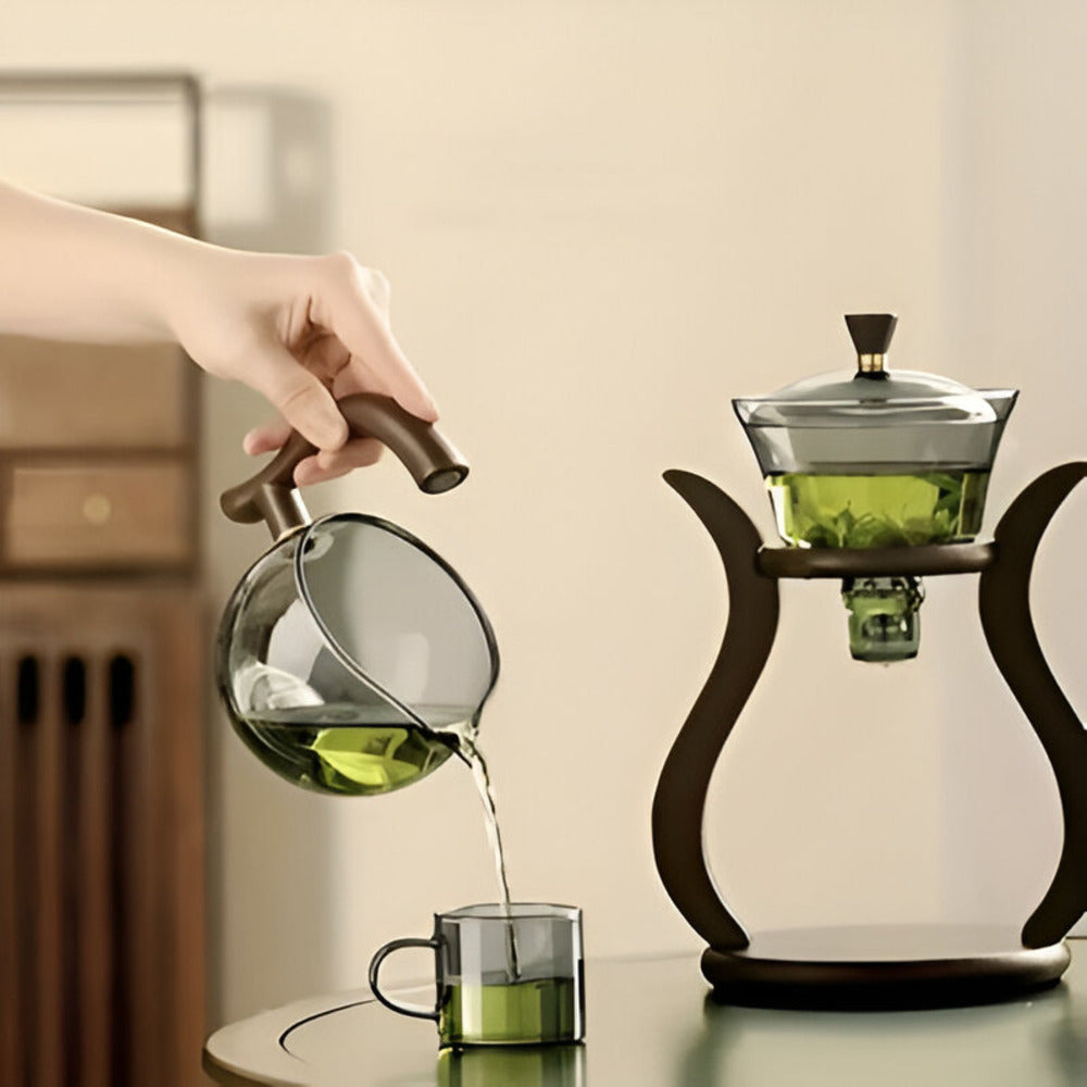 Artisan Teekanne Set – Glas-Teekanne mit Infuser und ergonomischem Griff