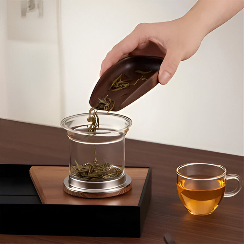 Elegante Glas-Teekanne mit Infuser – Teekanne für losen Tee
