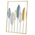 Nordische Metall-Wandkunst „Leafy Luxe“ – Blatt-Dekor aus Metall