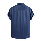 Herrenhemd aus Polyester | Kurzarmhemd mit Regulärer Passform | Leichtes Design für Alltag und Freizeit | Schmid
