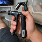 Verstellbarer Handtrainer | 10–100 kg Widerstand & Wiederholungszähler | Kompaktes Grifftrainingsgerät mit Display | Schmid