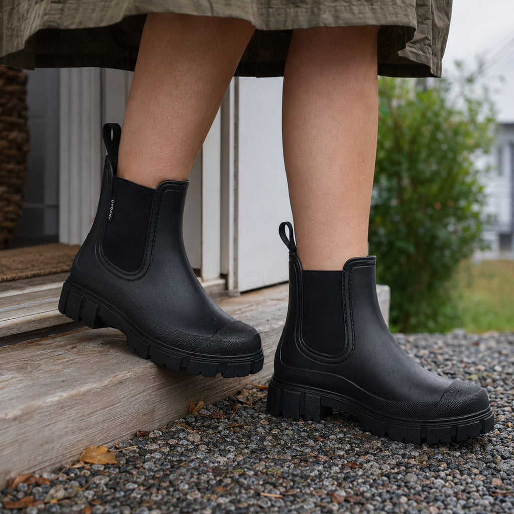 Wasserdichte Stiefeletten | Synthetik & Textilfutter | Profilierte Gummisohle mit Elastischen Seiteneinsätzen | Schmid