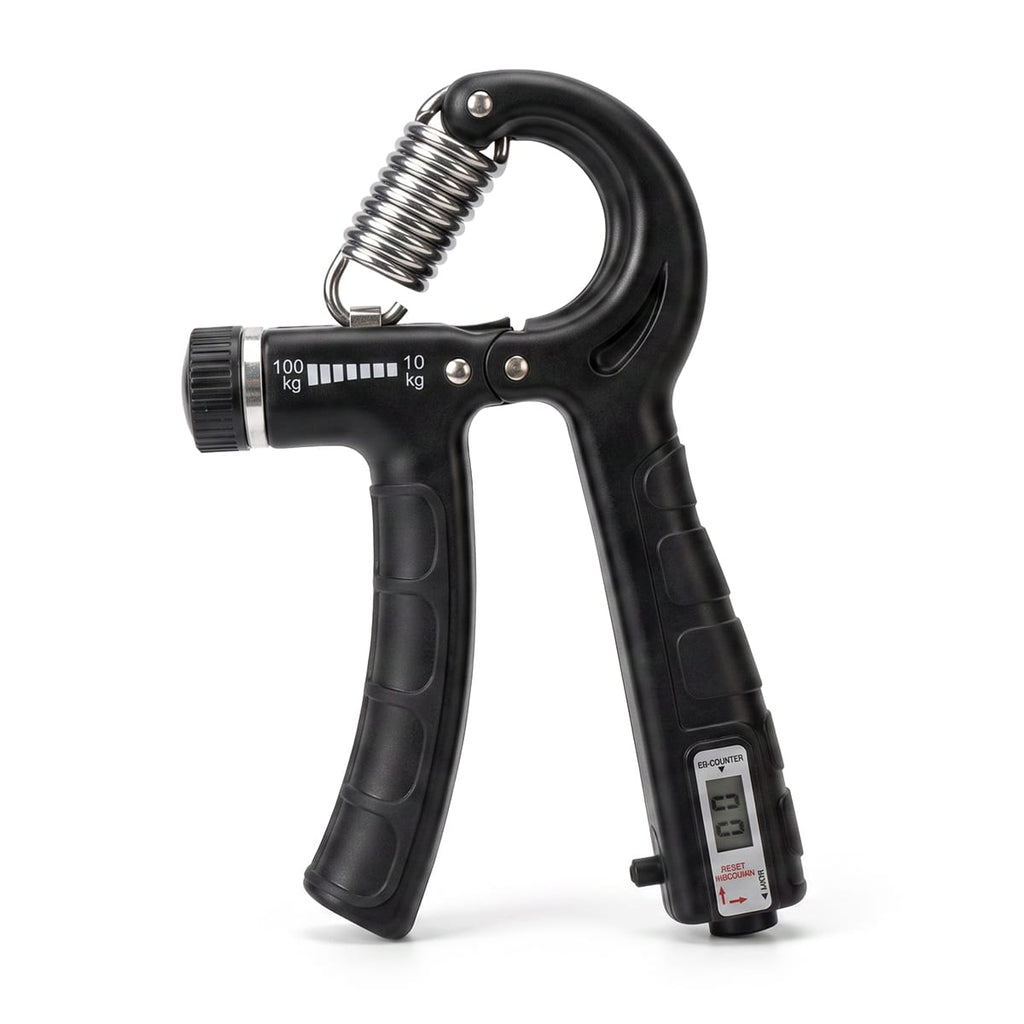 Verstellbarer Handtrainer | 10–100 kg Widerstand & Wiederholungszähler | Kompaktes Grifftrainingsgerät mit Display | Schmid