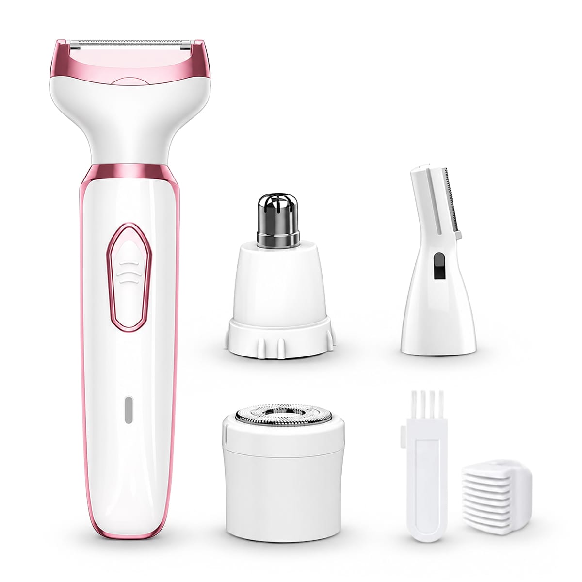 4-in-1 Elektrischer Haartrimmer | Kunststoff & Edelstahl | IPX7 USB-Pflegegerät mit 4 Wechselköpfen | Schmid