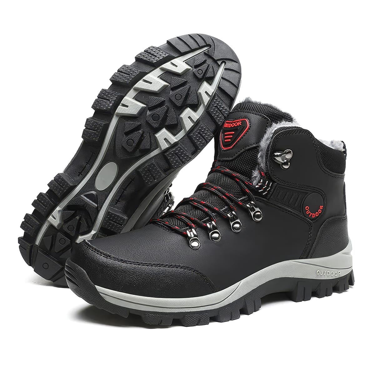 Gefütterte Winterstiefel | Wasserabweisendes Obermaterial & TPR-Profilsohle | Schnürstiefel in EU 39–46 | Schmid