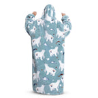 Oversized Deckenpullover mit Kapuze | 100 % Polyester-Flanell-Fleece | Lange Tragbare Decke mit Großer Fronttasche | Schmid