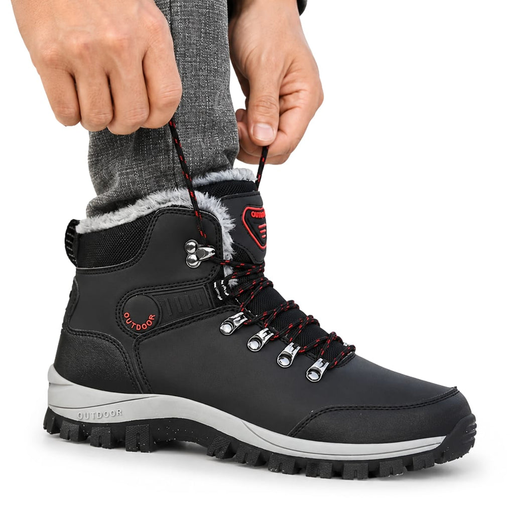 Gefütterte Winterstiefel | Wasserabweisendes Obermaterial & TPR-Profilsohle | Schnürstiefel in EU 39–46 | Schmid