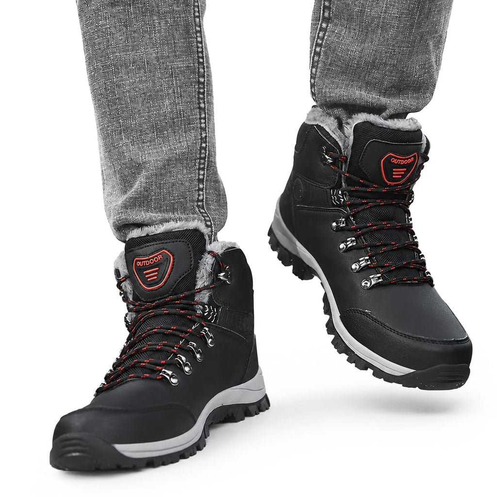 Gefütterte Winterstiefel | Wasserabweisendes Obermaterial & TPR-Profilsohle | Schnürstiefel in EU 39–46 | Schmid