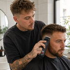 3-teiliges Haar- & Bartpflege-Set | USB-Akku mit 2600 mAh | Haarschneider, Barttrimmer & Doppelfolienrasierer | Schmid