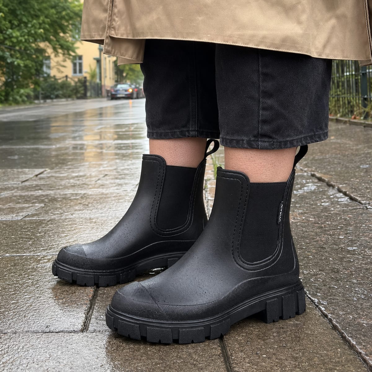 Wasserdichte Stiefeletten | Synthetik & Textilfutter | Profilierte Gummisohle mit Elastischen Seiteneinsätzen | Schmid