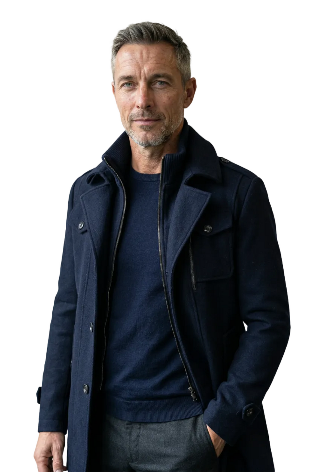 Herren Winterjacke mit Isolierender Konstruktion | Innenkragen & Praktische Taschen | Langarm-Oberbekleidung für Herbst & Winter | Schmid