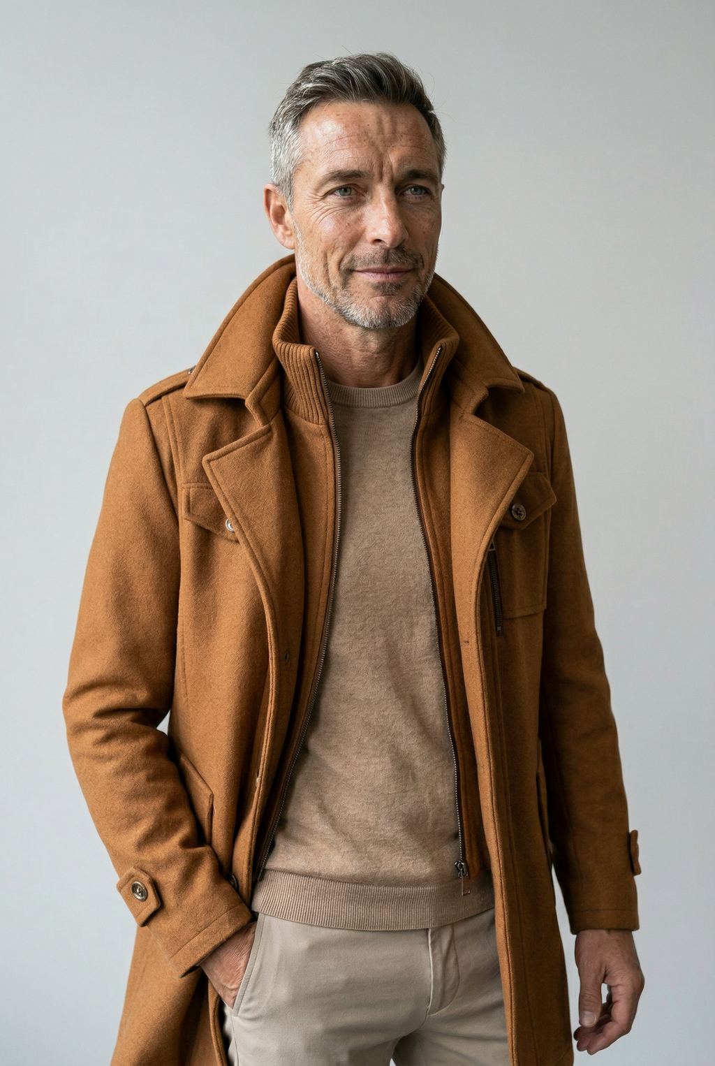 Herren Winterjacke mit Isolierender Konstruktion | Innenkragen & Praktische Taschen | Langarm-Oberbekleidung für Herbst & Winter | Schmid