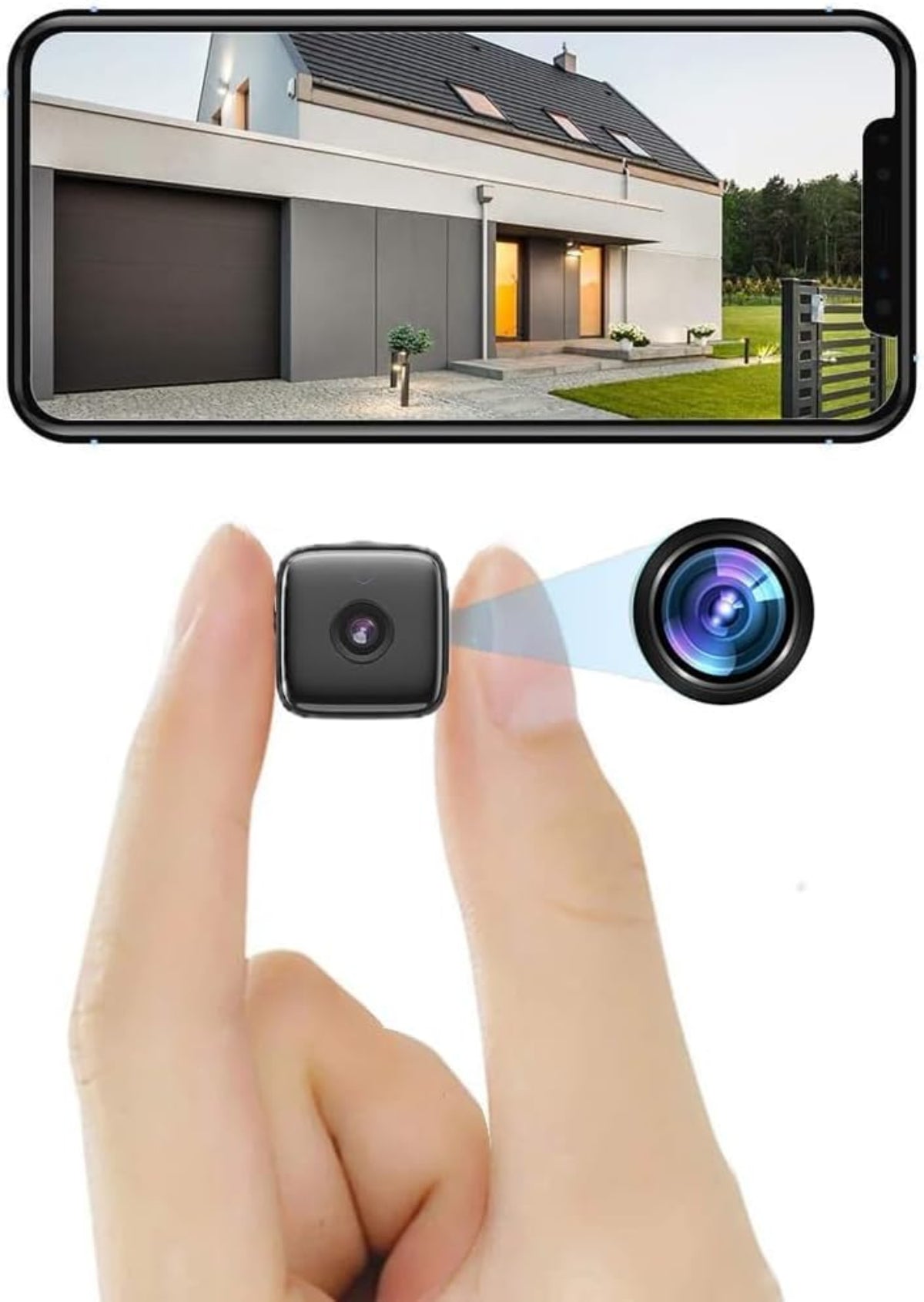 Innenkamera | 1080P WLAN-Überwachungskamera mit Nachtsicht | Kamera mit Bewegungserkennung | Schmid