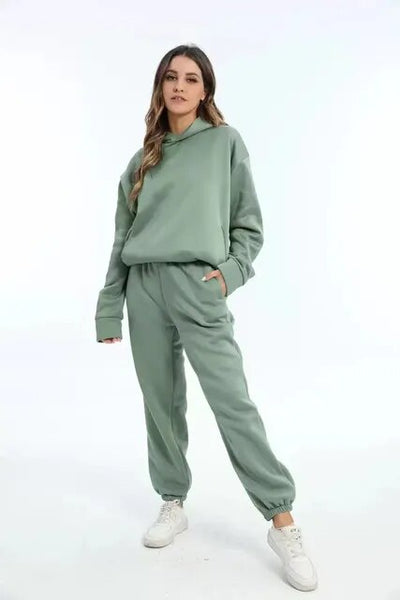 Kapuzenpulli l und Jogginghosen Set für Damen